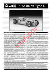REVELL Auto Union Type D Assembly Manual
