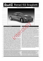 REVELL Ferrari 612 Scaglietti Assembly Manual