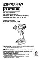 Craftsman 125.ID20A Operator's Manual