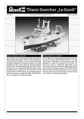 REVELL Titanic Searcher Le Suroit Assembly Manual