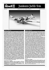 REVELL Junkers Ju-52/2M Civil Version Assembly Manual