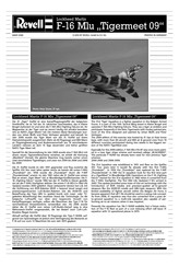 REVELL Lockheed Martin F-16 Mlu Tigermeet 09 Assembly Manual