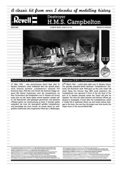 REVELL Destroyer H.M.S. Campbeltown Assembly Manual