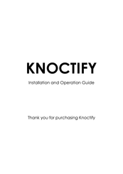Knoctify Light Installation And Operation Manual