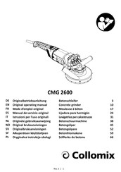 Collomix CMG 2600 Operating Manual