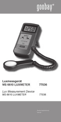 Goobay MS 6610 LUXMETER Manual