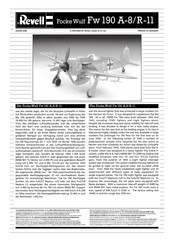 REVELL Focke Wulf Fw 190 A-8/R-11 Assembly Manual