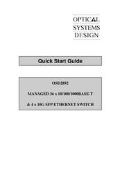 Optical Systems Design OSD2892 Quick Start Manual