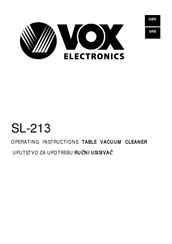 VOX electronics SL-213 Operating Instructions Manual