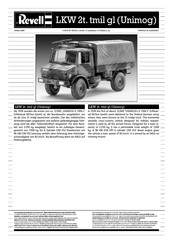 REVELL LKW 2t. tmil gl Unimog Assembly Manual