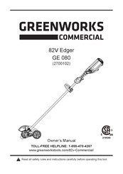 GREENWORKS GE 080 Owner's Manual