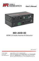 Hall Research Technologies HD-AUD-IO User Manual