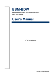 Avalue Technology EBM-BDW User Manual