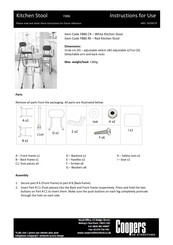 Coopers Of Stortford F886 Series Instructions For Use