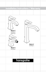 Hans Grohe Metris C Series Installation Instructions Manual