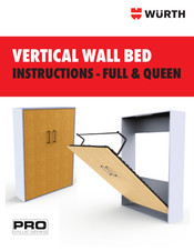 Würth Vertical Full Wall Bed Instructions Manual