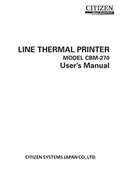 Citizen CBM-270 User Manual