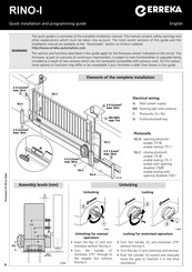 Erreka RINO-I Quick Installation And Programming Manual