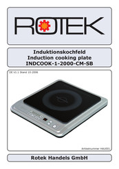 Rotek INDCOOK-1-2000-CM-SB Manual