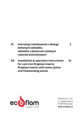 Ecoflam Portos PB 16 Installation & Operation Instructions