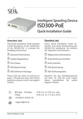 SEH ISD300 Quick Installation Manual