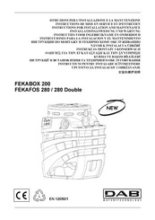 DAB FEKAFOS 280 Instruction For Installation And Maintenance