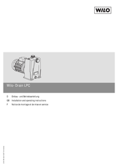 Wilo Drain LPC Series Installation And Operating Instructions Manual