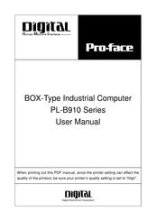 Pro-face PL-B910 Series User Manual