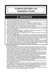 Digital Electronics Corporation PLB911-42 Installation Manual