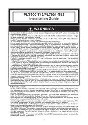 Digital Electronics Corporation PL7901-T42 Installation Manual