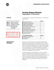 Allen-Bradley 1771-OFE Installation Instructions Manual