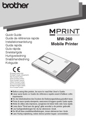 brother m-PRINT MW-260 Quick Manual