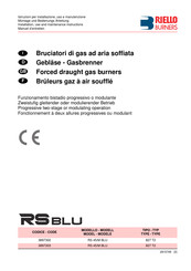 Riello Burners RS BLU Series Installation, Use And Maintenance Instructions