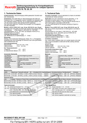 REXROTH ECS 10 Operating Instructions Manual