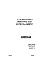 Kleenmaid MWK101X1 Technical Instructions