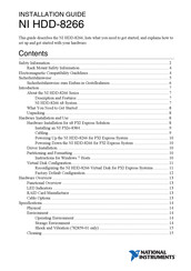 NI HDD-8266 Installation Manual