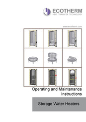 Ecotherm Storage Water Heater Operating And Maintenance Instructions Manual