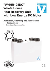 Vectaire WHHR125DC Installation, Operating And Maintenance Instructions