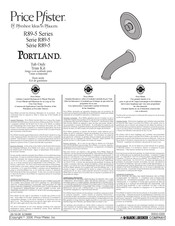 Black & Decker Price Pfister Portland R89-5 Series Manual