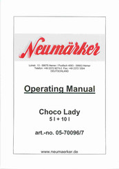Neumaerker Choco Lady Series Operating Manual