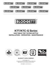 Blodgett 10G-KTT Installation Operation & Maintenance