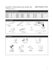 Henderson HUSKY Folding 25 Series Fitting Instructions Manual