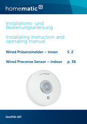 HomeMatic IP HmIPW-SPI Installating Instruction And Operating Manual