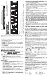 DeWalt DW124 Instruction Manual