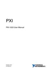 National Instruments PXI-1033 User Manual