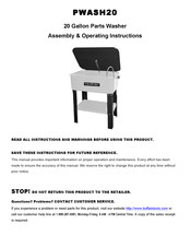 Black Bull PWASH20 Assembly & Operating Instructions