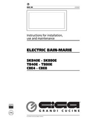 GIGA TB40E Instructions For Installation, Use And Maintenance Manual