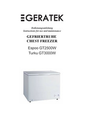 GERATEK Espoo GT2500W Instructions For Use And Maintenance Manual