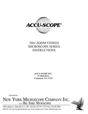 Accu-Scope 3061 Zoom Stereo Series Instructions Manual