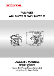 Honda WBK 30 Owner's Manual